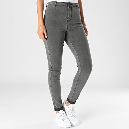 Noisy May - Jeans skinny Ella Donna Grigio antracite