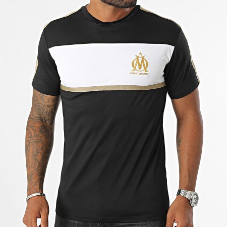 OM - Lifestyle M24028C Zwart Goud Gestreept T-shirt