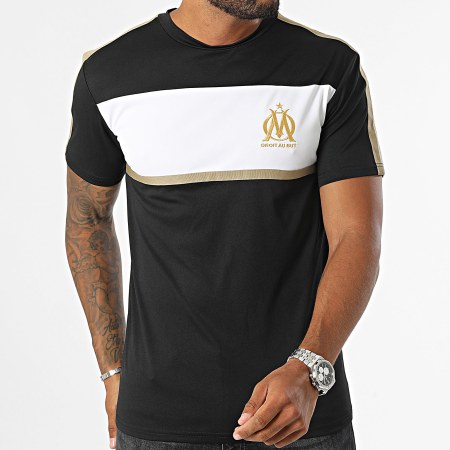 OM - Lifestyle M24028C Zwart Goud Gestreept T-shirt