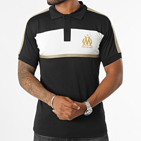 OM - Polo a maniche corte a righe Lifestyle M24029C Oro nero