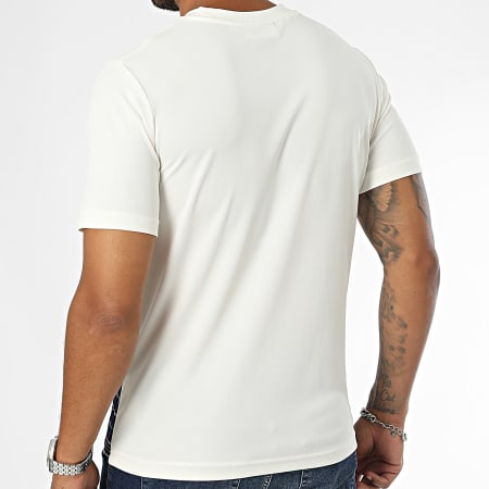 Sergio Tacchini - Tee Shirt Ripasso 40800 Beige Bleu Marine