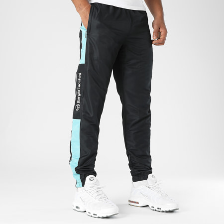 Sergio Tacchini - Abita 40814 Zwart Lichtblauwe Band Joggingbroek