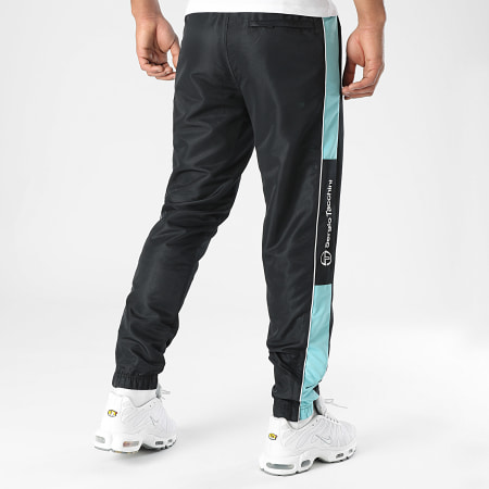 Sergio Tacchini - Abita 40814 Zwart Lichtblauwe Band Joggingbroek