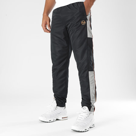 Sergio Tacchini - Abita 40814 Zwart Grijs Oranje Band Joggingbroek