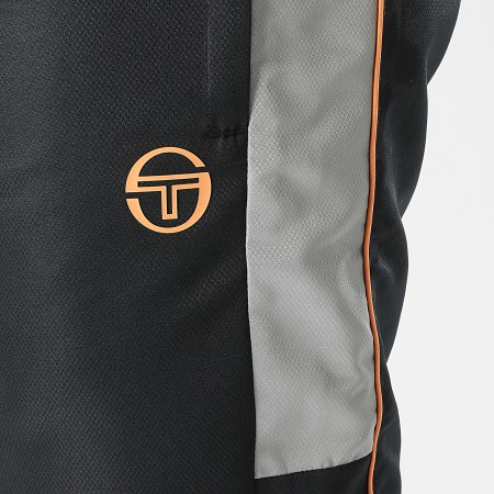 Sergio Tacchini - Abita 40814 Zwart Grijs Oranje Band Joggingbroek