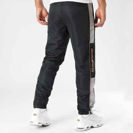 Sergio Tacchini - Abita 40814 Zwart Grijs Oranje Band Joggingbroek