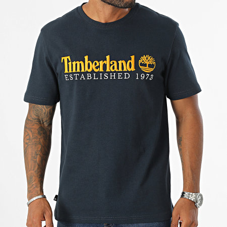 Timberland - Tee Shirt Established 1973 Embroidery Logo A6SE1 marineblauw