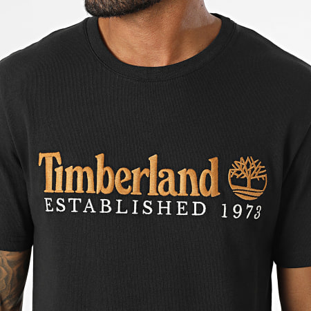 Timberland - T-shirt Established 1973 Geborduurd Logo A6SE1 Zwart