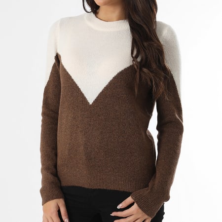 Vero Moda - Maglione Plaza Donna Beige Marrone