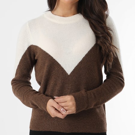 Vero Moda - Maglione Plaza Donna Beige Marrone