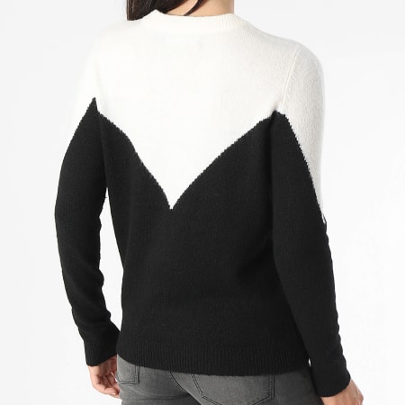 Vero Moda - Pull Femme Plaza Blanc Noir