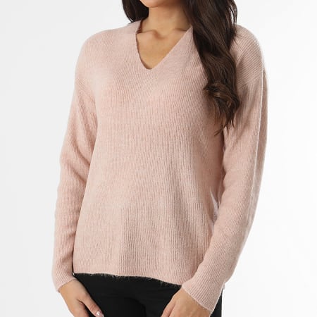 Vero Moda - Jersey de mujer con cuello en V Lefile Rosa