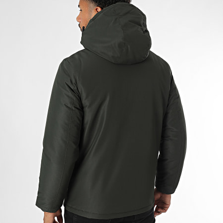 Zayne Paris  - Donker Khaki Groene Hooded Zip Jacket