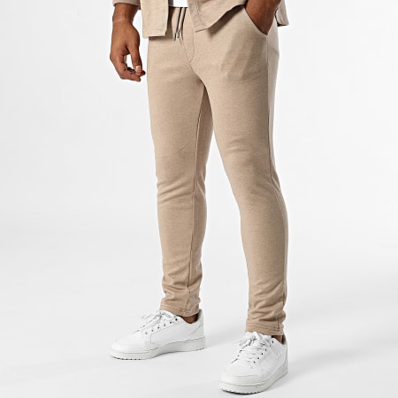 Zayne Paris  - Conjunto de sobrecamisa y pantalón beige