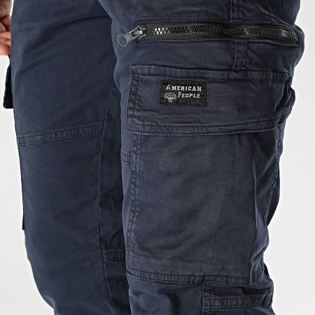 American People - Pantaloni Cargo Push blu navy