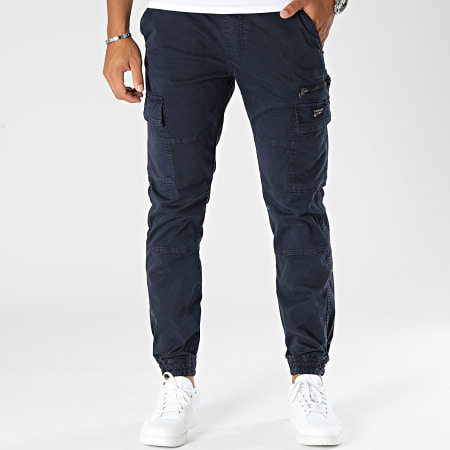 American People - Pantaloni Cargo Push blu navy