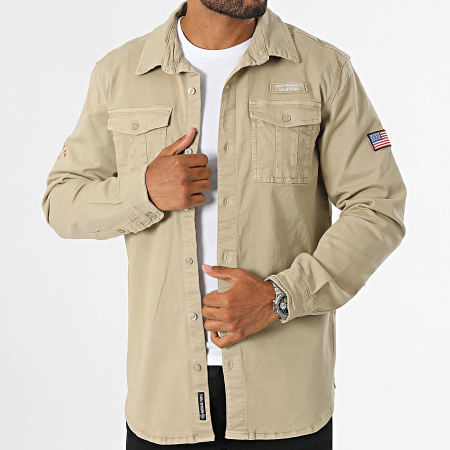 American People - Camicia a maniche lunghe Chan beige