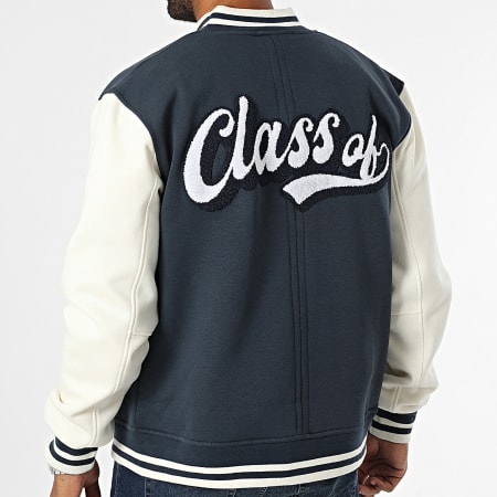 American People - Giacca bomber blu navy bianco