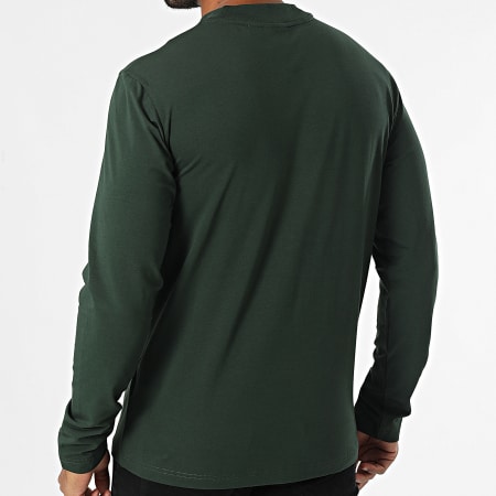 Calvin Klein - Tee Shirt Manica lunga Micro Logo Collo 0179 Verde scuro