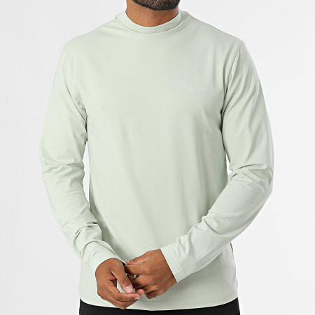 Calvin Klein - Camiseta Manga Larga Micro Logo Mock Neck 0179 Verde Agua