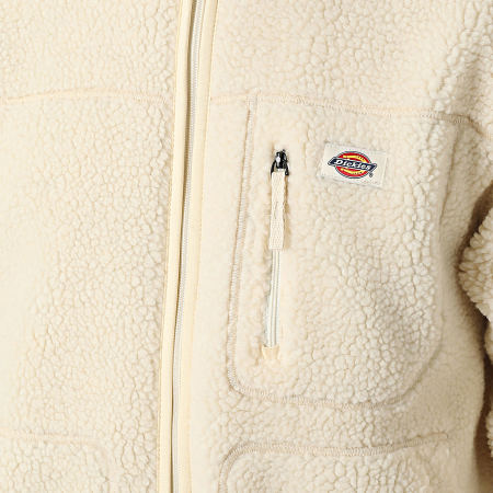 Dickies - A4YEE Licht Beige Fleece Jas met Ritssluiting