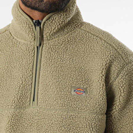 Dickies - Chaqueta polar caqui claro con cremallera en el cuello A4YEF