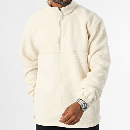 Dickies - A864D Licht Beige Zip Neck Fleece Jas