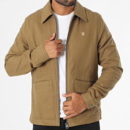 G-Star - Giacca con zip Camel D25571-D750