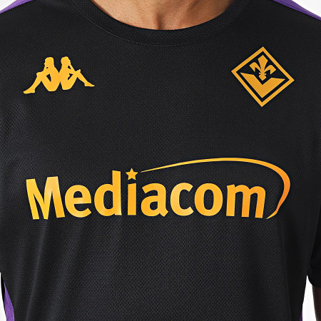 Kappa - Camiseta de fútbol Abou Pro 8 Fiorentina 331U1JW Negro