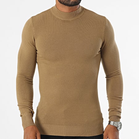 KZR - Pull Col Cheminée Camel