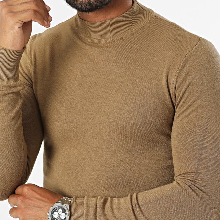 KZR - Pull Col Cheminée Camel