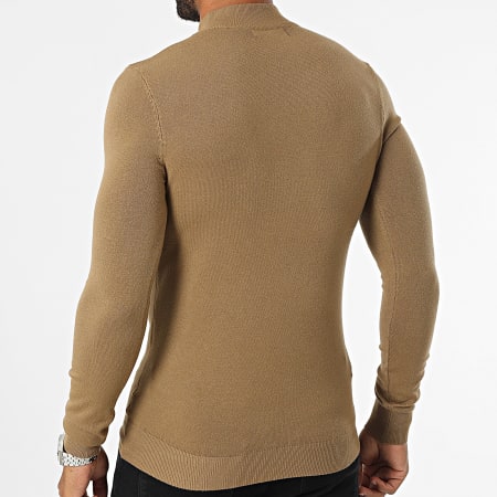 KZR - Pull Col Cheminée Camel