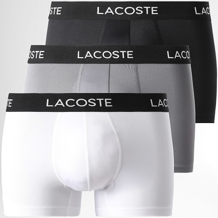 Lacoste - Set van 3 klassieke boxers Wit Grijs Zwart