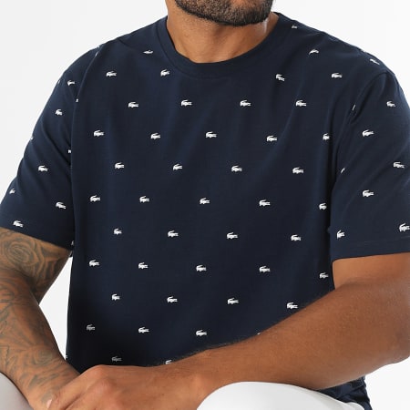 Lacoste - Camiseta Logo Cocodrilo Azul Marino