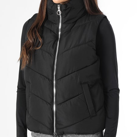 Only - Doudoune Sans Manches Femme Finno Noir