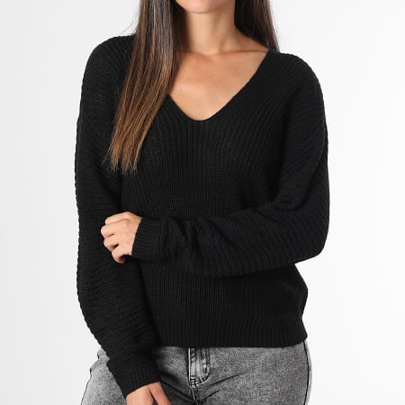 Only - Maglione con scollo a V Justy Maya Donna Nero