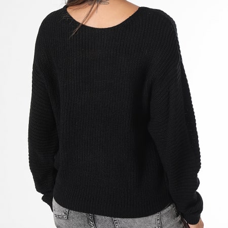 Only - Justy Maya Jersey de mujer con cuello en V Negro