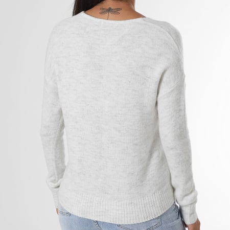 Only - Nora V-hals trui Light Beige Heather