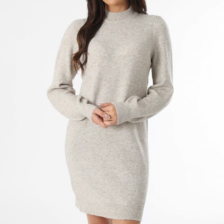 Only - Vestido jersey mujer Rue Beige Chiné