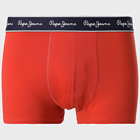 Pepe Jeans - Set van 3 marine oranje groene kaki boxers PMU11161