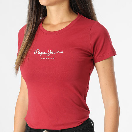 Pepe Jeans - Dames Slim T-shirt New Virginia Rood