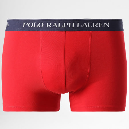 Polo Ralph Lauren - Lot De 3 Boxers Blanc Rouge Bleu Marine