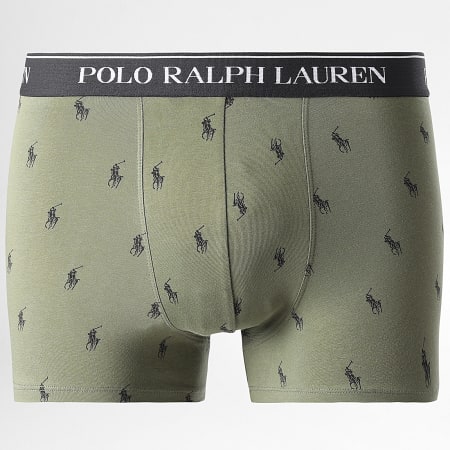 Polo Ralph Lauren - Lot De 3 Boxers Vert Kaki Gris Chiné Noir