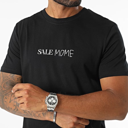 Sale Môme Paris - Camiseta Venta Listado Negro Blanco