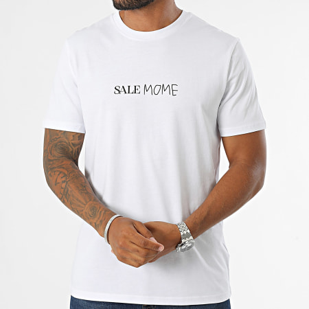 Sale Môme Paris - Camiseta Venta Listado Blanco Negro