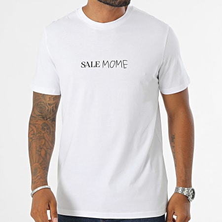 Sale Môme Paris - Camiseta Venta Listado Blanco Negro