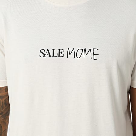 Sale Môme Paris - Camiseta Venta Listado Beige Negro