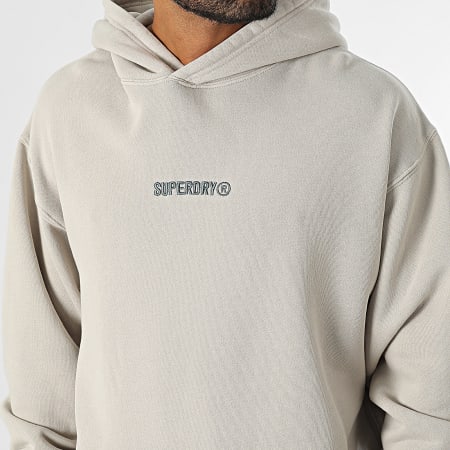 Superdry - Logo grafische losse hoodie M2013727A Taupe