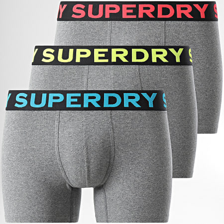 Superdry - Set van 3 M3110452A Heather Grijze Boxershorts