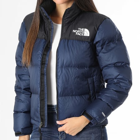 Abrigo Retro Nuptse Mujer A3XEO Azul Marino Negro